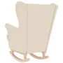 Silla mecedora de lino blanco 74x90x102 cm von , Sessel - Ref: Foro24-4016931, Preis: 218,60 €, Rabatt: %