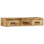 Mueble de TV de pared madera maciza mango rugosa 100x30x19 cm de , Almacenamiento para CD y DVD - Ref: Foro24-4017464, Precio...