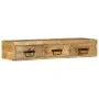 Mueble de TV de pared madera maciza mango rugosa 100x30x19 cm de , Almacenamiento para CD y DVD - Ref: Foro24-4017464, Precio...