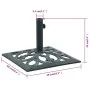 Green cast iron parasol base 12 kg 49 cm by vidaXL, Umbrella bases - Ref: Foro24-47866, Price: 69,33 €, Discount: %
