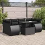 Set de sofás de jardín 7 pzas con cojines ratán sintético negro von , Gartensets - Ref: Foro24-3326586, Preis: 535,04 €, Raba...