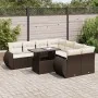 Set de sofás de jardín 9 pzas y cojines ratán sintético marrón von , Gartensets - Ref: Foro24-3326614, Preis: 671,91 €, Rabat...
