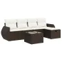 Set sofás de jardín 6 piezas y cojines ratán sintético marrón de , Conjuntos de jardín - Ref: Foro24-3325579, Precio: 390,25 ...