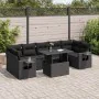 Set de sofás de jardín y cojines 8 piezas ratán sintético negro by , Garden sets - Ref: Foro24-3326436, Price: 598,66 €, Disc...