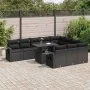Set de sofás de jardín 11 pzas y cojines ratán sintético negro by , Garden sets - Ref: Foro24-3326546, Price: 792,72 €, Disco...