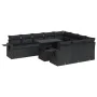 Set de sofás de jardín 11 pzas y cojines ratán sintético negro by , Garden sets - Ref: Foro24-3326546, Price: 792,72 €, Disco...