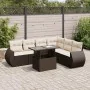Juego de sofás de jardín 7 piezas con cojines ratán PE marrón by , Garden sets - Ref: Foro24-3326654, Price: 527,08 €, Discou...