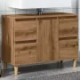 Mueble de lavabo madera ingeniería roble artisan 80x33x60 cm von , Badezimmerwaschtische - Ref: Foro24-857127, Preis: 95,32 €...
