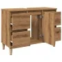 Mueble de lavabo madera ingeniería roble artisan 80x33x60 cm von , Badezimmerwaschtische - Ref: Foro24-857127, Preis: 95,32 €...
