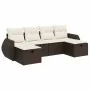 Set sofás de jardín 6 piezas y cojines ratán sintético marrón von , Gartensets - Ref: Foro24-3325629, Preis: 384,54 €, Rabatt: %