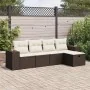 Set comedor de jardín 5 piezas y cojines ratán sintético marrón by , Garden sets - Ref: Foro24-3325669, Price: 336,49 €, Disc...