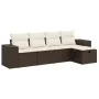 Set comedor de jardín 5 piezas y cojines ratán sintético marrón by , Garden sets - Ref: Foro24-3325669, Price: 336,49 €, Disc...