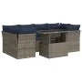 Set sofás jardín y cojines 7 pzas ratán sintético acacia gris by , Garden sets - Ref: Foro24-3326112, Price: 578,85 €, Discou...