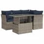 Set sofás jardín y cojines 5 pzas ratán sintético acacia gris by , Garden sets - Ref: Foro24-3326152, Price: 428,85 €, Discou...