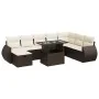Set de sofás de jardín 9 pzas y cojines ratán sintético marrón von , Gartensets - Ref: Foro24-3327923, Preis: 629,25 €, Rabat...