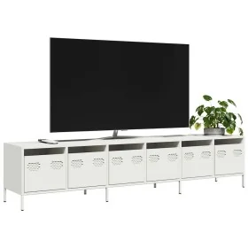 Mueble para TV acero laminado en frío blanco 202x39x43,5 cm von , TV-Möbel - Ref: Foro24-3307154, Preis: 207,90 €, Rabatt: %