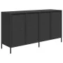 Aparador de acero laminado en frío negro 135x39x73,5 cm by , Sideboards - Ref: Foro24-3307161, Price: 180,27 €, Discount: %