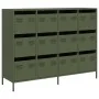 Aparador de acero laminado en frío verde oliva 135x39x103,5 cm de , Aparadores - Ref: Foro24-3307177, Precio: 301,69 €, Descu...