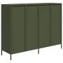 Aparador de acero laminado en frío verde oliva 135x39x103,5 cm de , Aparadores - Ref: Foro24-3307177, Precio: 301,69 €, Descu...