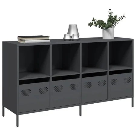 Aparador de acero laminado en frío antracita 135x39x73,5 cm by , Sideboards - Ref: Foro24-3307163, Price: 188,72 €, Discount: %