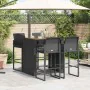 Set bar jardín sin cojines 5 pzas ratán sintético acacia negro de , Conjuntos de jardín - Ref: Foro24-3328886, Precio: 508,54...