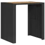 Set bar jardín sin cojines 5 pzas ratán sintético acacia negro de , Conjuntos de jardín - Ref: Foro24-3328886, Precio: 508,54...