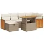 Set de sofás de jardín y cojines 8 piezas ratán sintético beige by , Garden sets - Ref: Foro24-3328157, Price: 553,25 €, Disc...