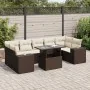 Set sofás de jardín 8 piezas y cojines ratán sintético marrón by , Garden sets - Ref: Foro24-3326764, Price: 589,34 €, Discou...