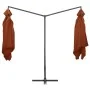 Sombrilla doble de jardín palo de acero terracota 250x250 cm von , Sonnenschirme - Ref: Foro24-47325, Preis: 134,01 €, Rabatt: %
