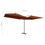 Sombrilla doble de jardín palo de acero terracota 250x250 cm von , Sonnenschirme - Ref: Foro24-47325, Preis: 134,01 €, Rabatt: %