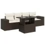 Set comedor de jardín 5 piezas y cojines ratán sintético marrón by , Garden sets - Ref: Foro24-3326724, Price: 386,41 €, Disc...