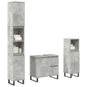 Set muebles de baño 2 piezas madera contrachapada gris hormigón von , Badezimmermöbel - Ref: Foro24-3324957, Preis: 184,77 €,...