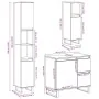 Set muebles de baño 2 piezas madera contrachapada gris hormigón de , Muebles de baño - Ref: Foro24-3324957, Precio: 187,50 €,...