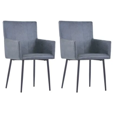 Sillas comedor reposabrazos 2 uds cuero ante sintética gris von , Essstühle - Ref: Foro24-282058, Preis: 194,17 €, Rabatt: %