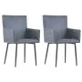 Sillas comedor reposabrazos 2 uds cuero ante sintética gris von , Essstühle - Ref: Foro24-282058, Preis: 194,17 €, Rabatt: %