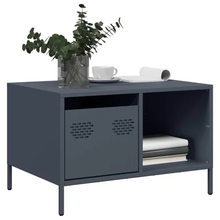 Mesa de centro acero laminado en frío antracita 68,5x50x43,5 cm de , Mesas de centro - Ref: Foro24-851282, Precio: 71,77 €, D...