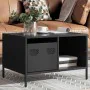 Mesa de centro acero laminado en frío negro 68,5x50x43,5 cm de , Mesas de centro - Ref: Foro24-851280, Precio: 68,38 €, Descu...