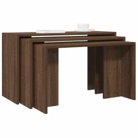 Mesas apilables 3 pzas madera contrachapada color roble marrón by , Side tables - Ref: Foro24-858539, Price: 61,56 €, Discoun...