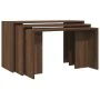 Mesas apilables 3 pzas madera contrachapada color roble marrón by , Side tables - Ref: Foro24-858539, Price: 61,56 €, Discoun...