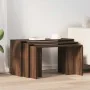 Mesas apilables 3 pzas madera contrachapada color roble marrón by , Side tables - Ref: Foro24-858539, Price: 61,56 €, Discoun...