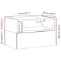 Mesitas de noche de pared 2 unidades roble sonoma 45x26x28,5 cm de , Mesitas de noche - Ref: Foro24-858601, Precio: 66,80 €, ...