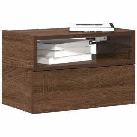 Mesita de noche de pared marrón roble 45x26x28,5 cm by , Nightstands - Ref: Foro24-858608, Price: 46,40 €, Discount: %