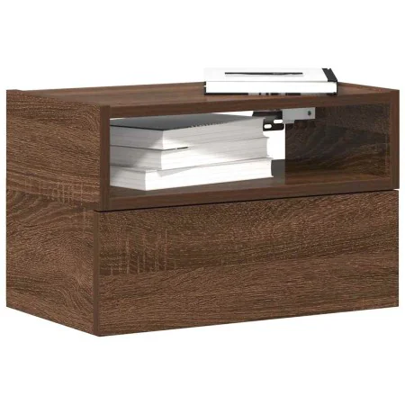 Mesita de noche de pared marrón roble 45x26x28,5 cm von , Nachttische - Ref: Foro24-858608, Preis: 46,40 €, Rabatt: %