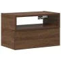 Mesita de noche de pared marrón roble 45x26x28,5 cm von , Nachttische - Ref: Foro24-858608, Preis: 46,40 €, Rabatt: %