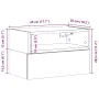 Mesita de noche de pared marrón roble 45x26x28,5 cm von , Nachttische - Ref: Foro24-858608, Preis: 46,40 €, Rabatt: %