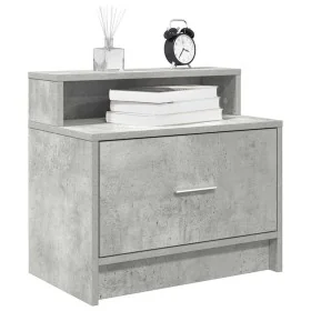 Mesilla de noche con cajón gris hormigón 51x31x47 cm de , Mesitas de noche - Ref: Foro24-858674, Precio: 40,62 €, Descuento: %