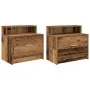 Mesillas de noche con cajón 2 uds madera vieja 51x31x47 cm by , Nightstands - Ref: Foro24-858683, Price: 70,68 €, Discount: %