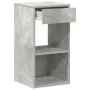Mesilla de noche con cajón gris hormigón 35x34x66,5 cm de , Mesitas de noche - Ref: Foro24-858719, Precio: 45,74 €, Descuento: %