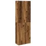 Aparador alto madera de ingeniería envejecida 60x32x190 cm by , Filing cabinets - Ref: Foro24-3318714, Price: 139,57 €, Disco...