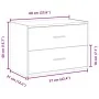 Armario con 2 cajones blanco 60x31x40 cm madera de ingeniería by , Drawers - Ref: Foro24-858821, Price: 78,42 €, Discount: %